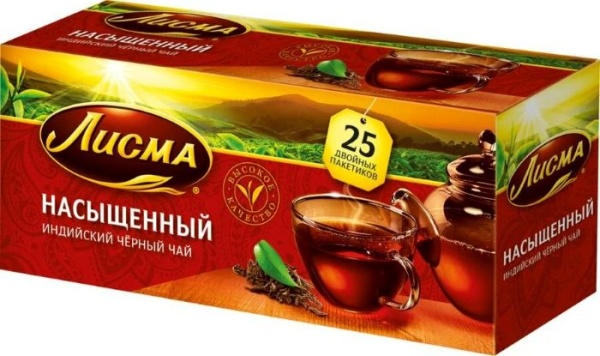 Лисма чай 25пак Насыщенный 1/27