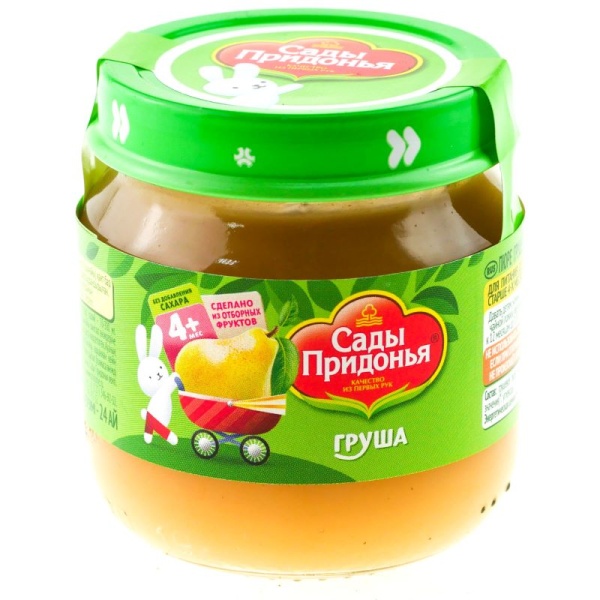 Сады Придонья пюре 80гр Груша 1/12