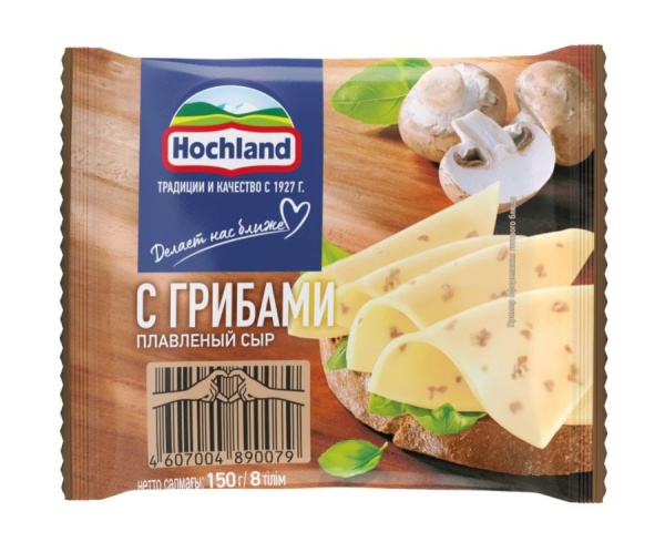Сыр плавленный Хохланд 150гр Грибы тост 1/9