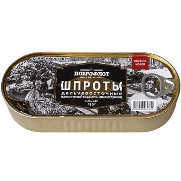 Шпроты 190гр Доброфлот ключ 1/24  30 мес