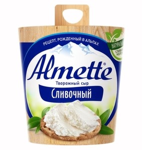 Сыр творожный Альметте сливочный 150г 1/8