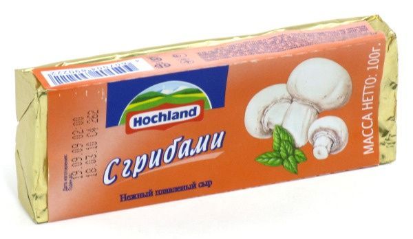 Хохланд 100гр плавленный сыр Грибы блочки 1/18