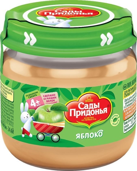 Сады Придонья пюре 80гр Яблоко 1/12