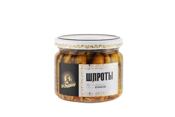 Шпроты 270гр За Родину СТЕКЛО 1/12
