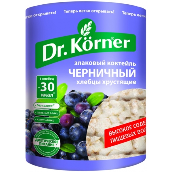 Хлебцы Доктор Кернер 100гр Злаковый коктейль черника 