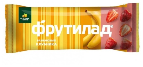 Батончик Фрутилад 30гр Банан/Клубника 1/24
