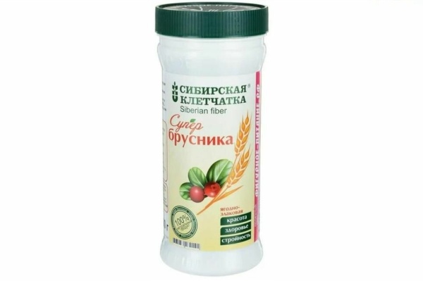 Клетчатка Сибирская 280гр Супербрусника пласт.банка 1/20