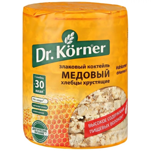 Хлебцы Доктор Кернер 100гр Злаковый коктейль медовый 