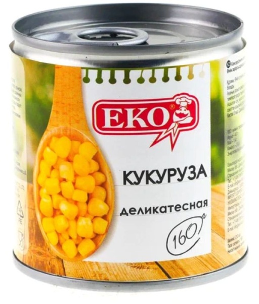 Кукуруза Эко 340гр деликатесная 1/12