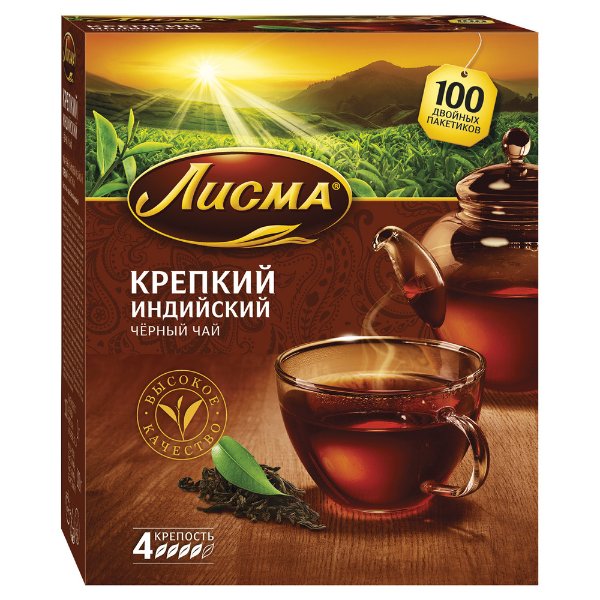 Лисма чай 100пак Крепкий 1/6