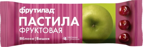 Пастила Фруктовая энергия 30гр Яблоко/вишня 1/12