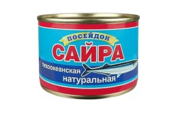 Сайра натур.230гр 1/48 Посейдон  876