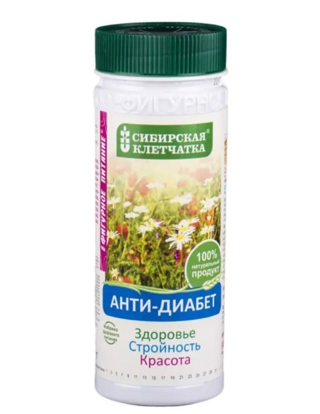 Клетчатка Сибирская 170гр Анти диабет пласт.банка 1/12