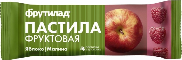 Пастила Фрутилад 30гр Яблоко/малина 1/12