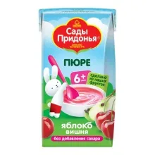 Сады Придонья пюре 125гр Яблоко/вишня т/уп 1/27