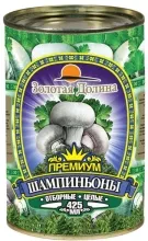 Шампиньоны Зол.Дол.целые 425мл ж/б 1/24 