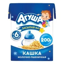 Агуша каша Засыпайка 0,190 молочная пшеничная 1,8% т/п 1/10