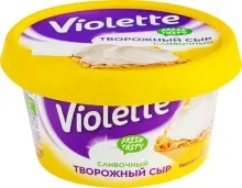 Виолетта 140гр сливочный творожный сыр 1/8
