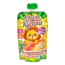 Дары Кубани пюре 90гр Фруктовый салатик(банан,груша,ябл,персик) д/п 1/12