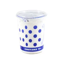 Сметана 10% Любимая Чашка 380гр стакан 1/4 Янта 