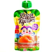 Дары Кубани пюре 90гр Ябл/абрикос со сливками  д/п 1/12