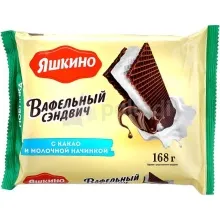 Сэндвич ваф  168г с какао и мол начинкой  1/20 РКВ211