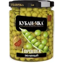Зел.горошек Кубаночка 460гр ст/б 1/12