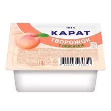 Карат 100гр творожок 9% с персиком 1/72  