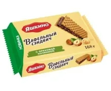 Сэндвич ваф. с ореховой начинкой 168 гр 1/20ркв213