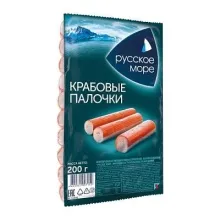 Крабовые палочки 200гр 1/30  1/8  Русское море