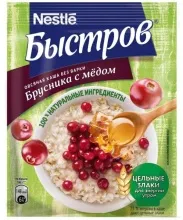 Быстров 40гр Брусника Мед овсяная каша 1/17 