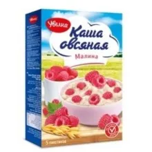 Каша Увелка Моя Овсянушка с малиной 200гр 1/6  542