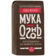 Мука Огонь цельносмолотая овсяная 400гр 1/6