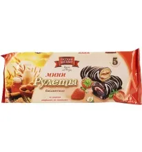 Мини-рулеты 175гр Клубника со слив.нач Русс.Бисквит 1/15