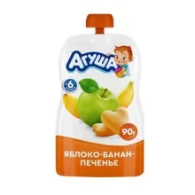 Агуша Я сам пюре 90гр Яблоко/банан/печенье пауч-пак 1/10