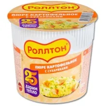 Роллтон пюре сухарики 40гр* стакан 1/24