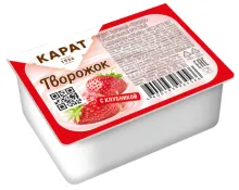 Карат 100гр творожок 9% с клубникой 1/16 