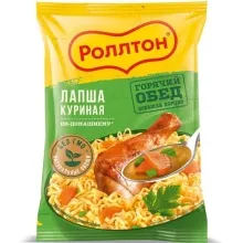 Роллтон лапша 85гр яичная курица 1/40 