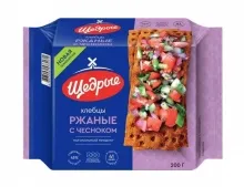 Хлебцы Щедрые 200гр Ржаные с чесноком 1/12