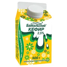 Кефир 2,5% 0,5л т/п 1/10 Янта 10 сут М