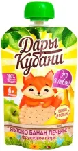 Дары Кубани пюре 90гр Ябл/банан с печеньем  д/п 1/12