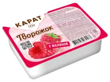 Карат 230гр творожок 9% с малиной 1/8 