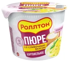 Роллтон пюре со сливочным вкусом 40гр стакан 1/24