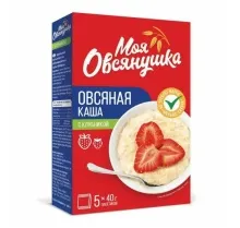 Каша Увелка Моя Овсянушка с клубникой 200гр 1/6  543