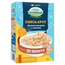 Смесь овсяная/гречневая крупа резаная 500гр Гудвилл 1/6  159