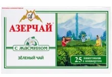 Азерчай Зеленый с жасмином чай 25 пак конверт 1/24(Н)
