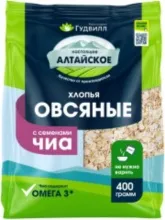 Хлопья Гудвилл БП 400гр овсяные с семенами чиа 1/9 м/у 12 мес 253