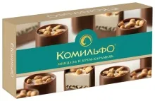 Комильфо конфеты Крем-карамель Миндаль 116гр 1/10