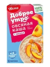 Каша Увелка Доброе Утро Овсяная с персиком 200гр 1/6 775