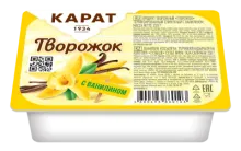 Карат 230гр творожок 10% с ванилином 1/36 